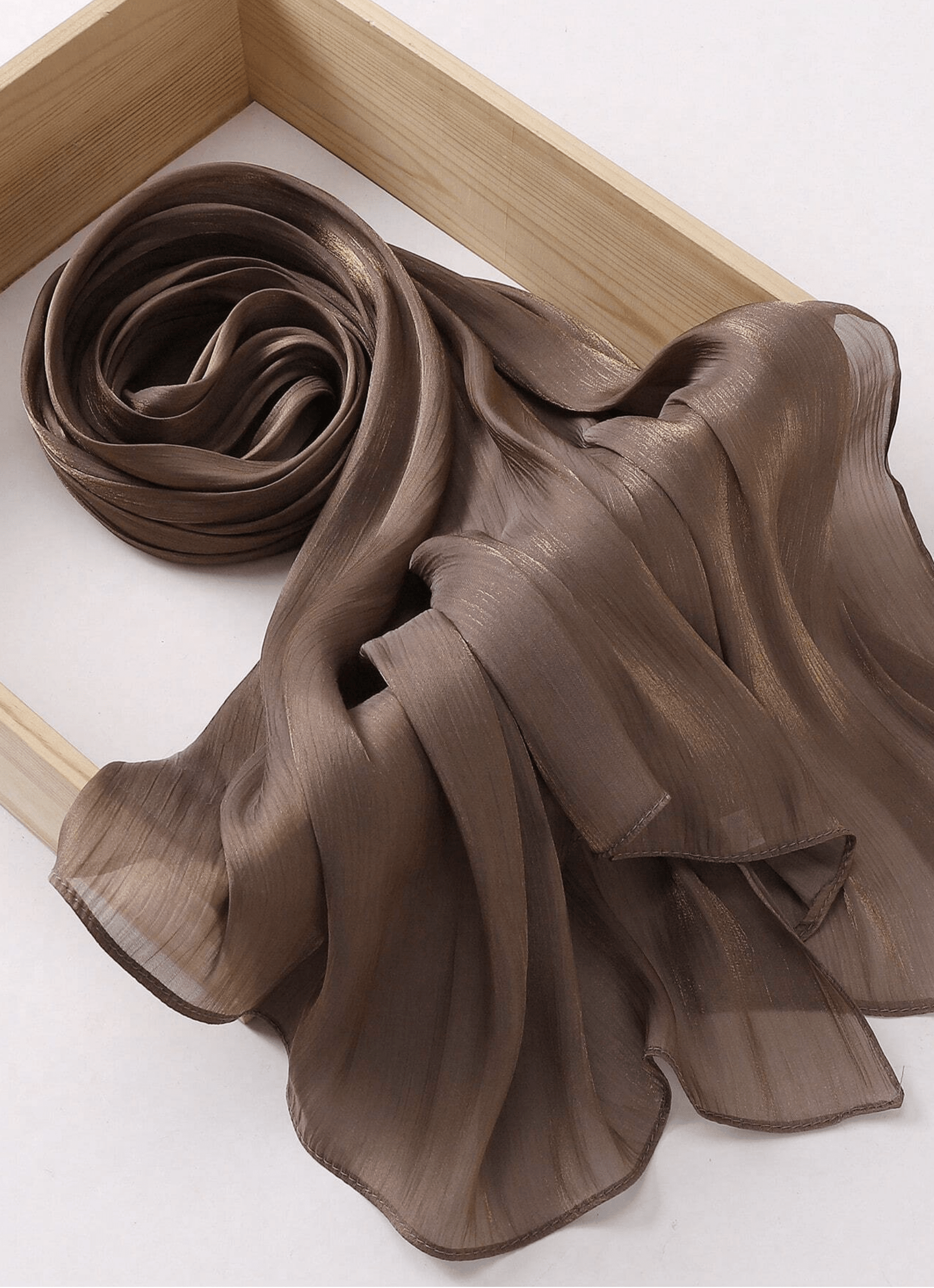 Shimmering Silk Chiffon hijab Kabayare