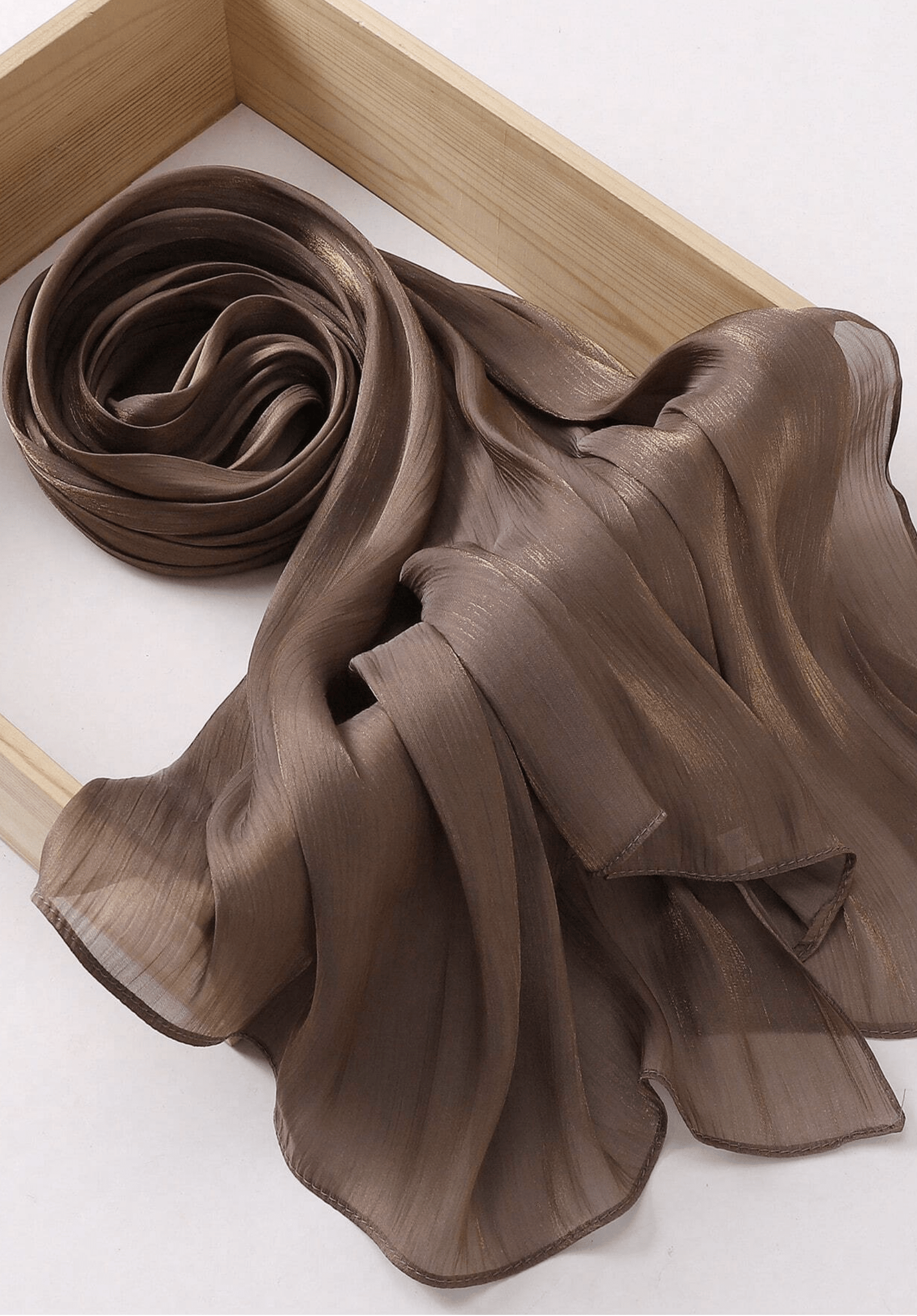 Shimmering Silk Chiffon hijab Kabayare