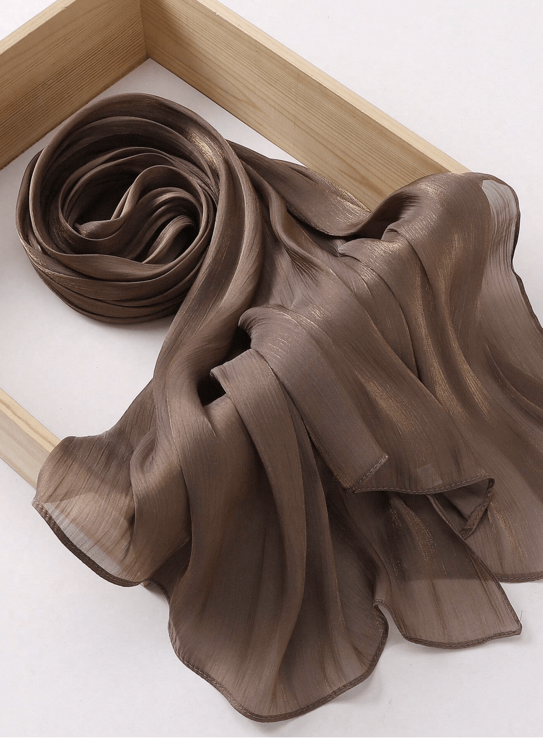 Shimmering Silk Chiffon hijab Kabayare