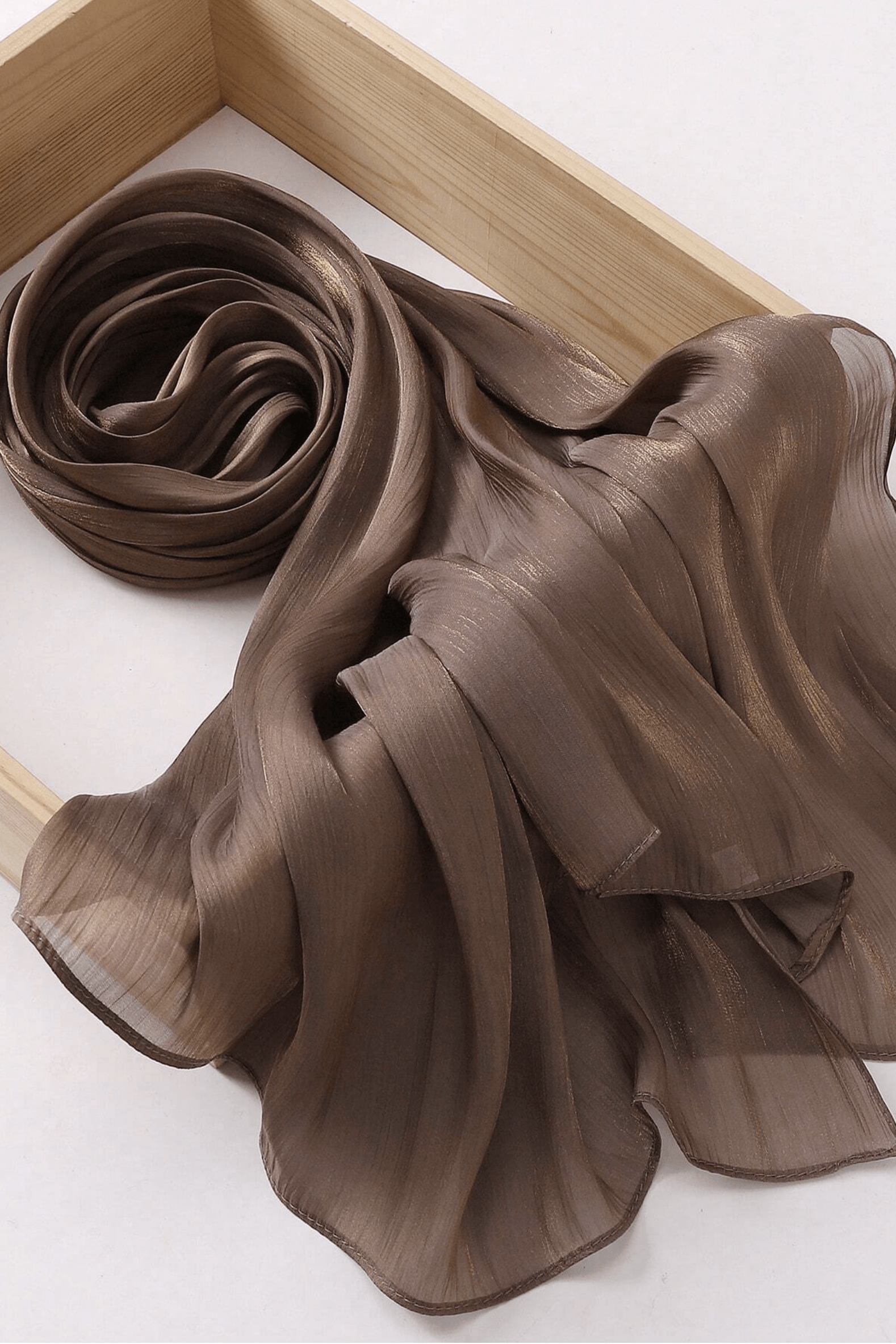 Shimmering Silk Chiffon hijab Kabayare