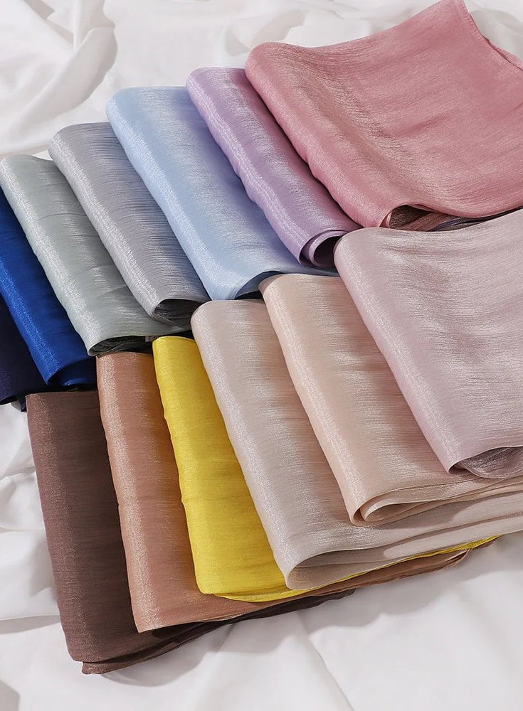 Shimmering Silk Chiffon hijab Kabayare