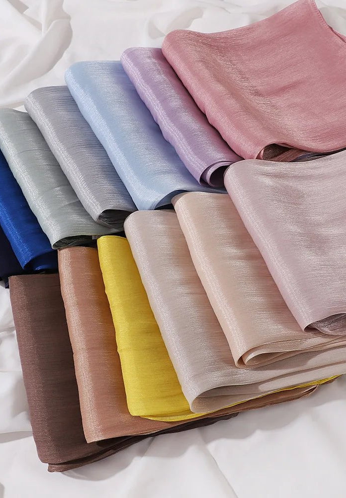 Shimmering Silk Chiffon hijab Kabayare