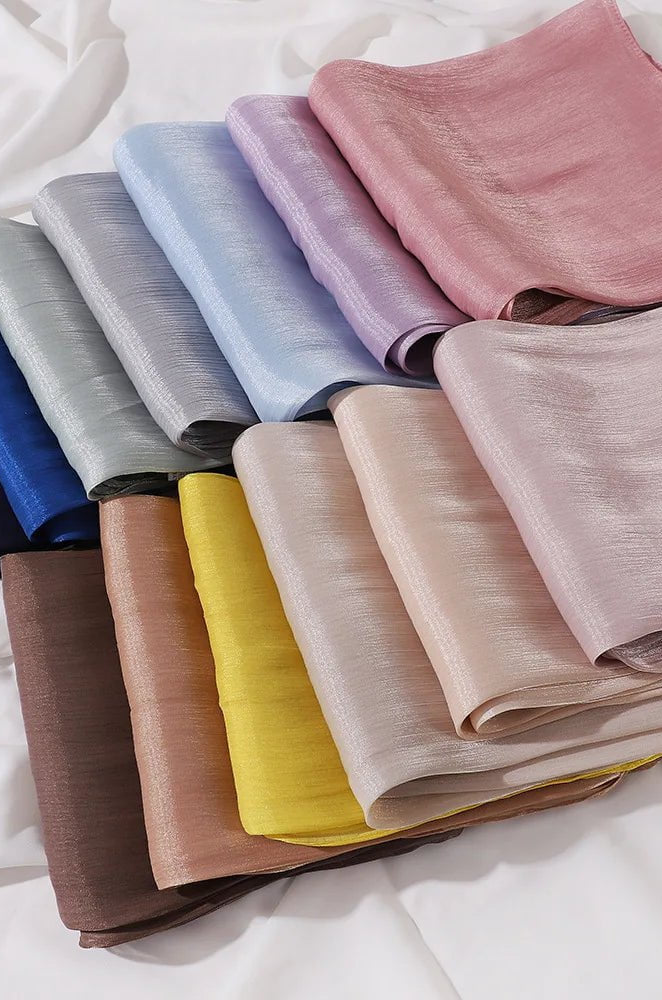 Shimmering Silk Chiffon hijab Kabayare
