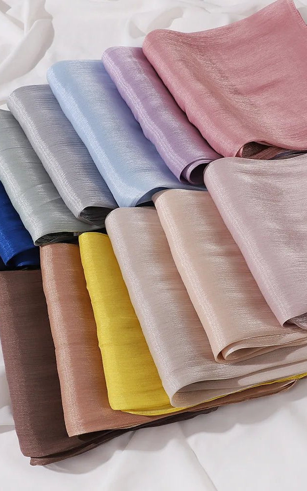 Shimmering Silk Chiffon hijab Kabayare