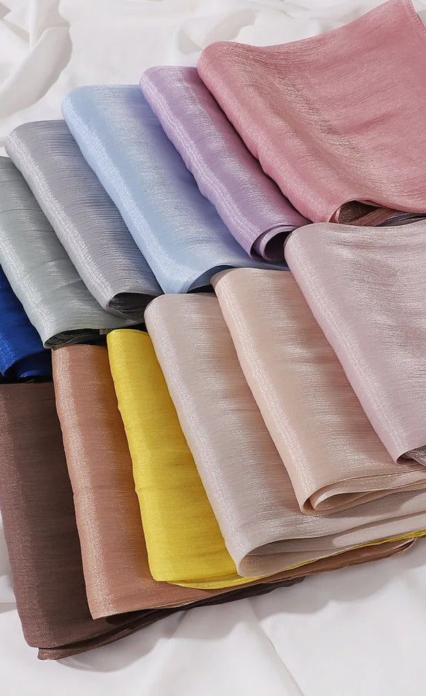 Shimmering Silk Chiffon hijab Kabayare