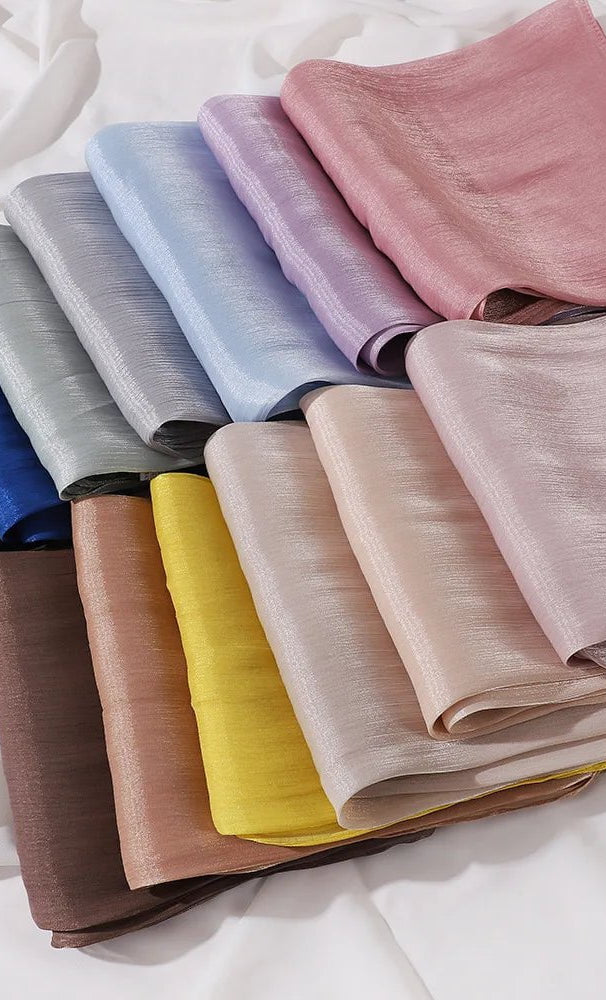 Shimmering Silk Chiffon hijab Kabayare