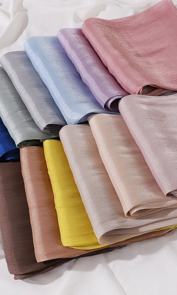 Shimmering Silk Chiffon hijab Kabayare
