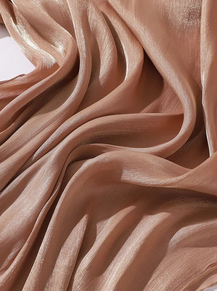 Shimmering Silk Chiffon hijab Kabayare