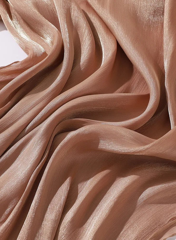 Shimmering Silk Chiffon hijab Kabayare