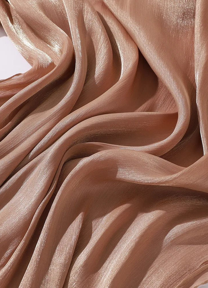 Shimmering Silk Chiffon hijab Kabayare