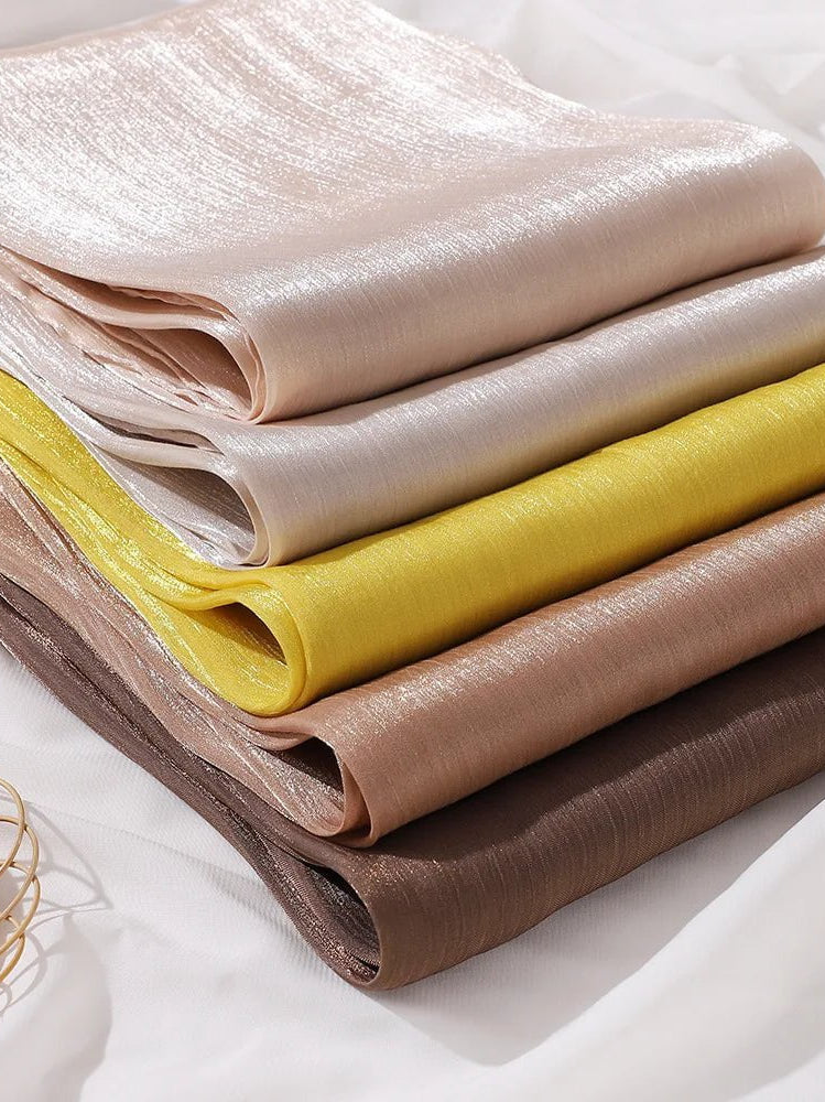 Shimmering Silk Chiffon hijab Kabayare