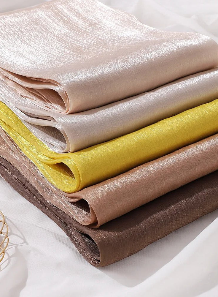 Shimmering Silk Chiffon hijab Kabayare