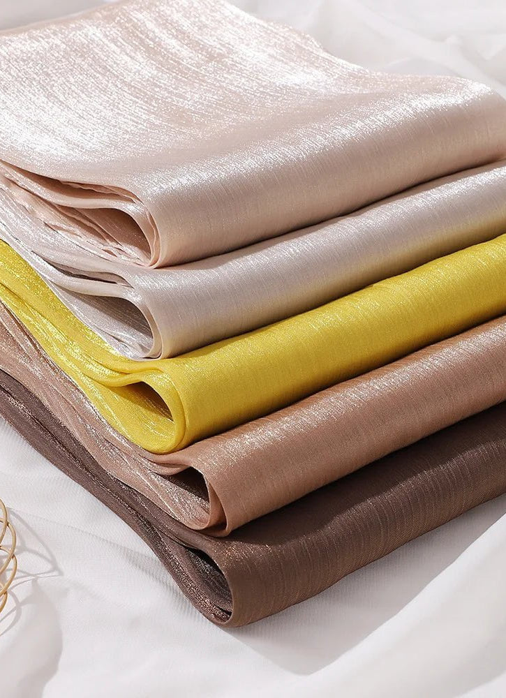 Shimmering Silk Chiffon hijab Kabayare