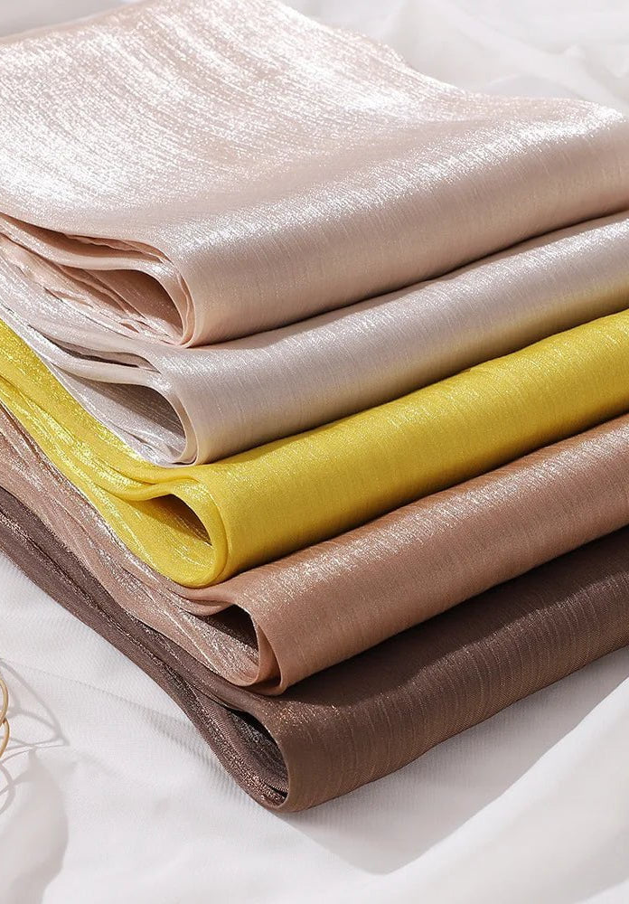 Shimmering Silk Chiffon hijab Kabayare
