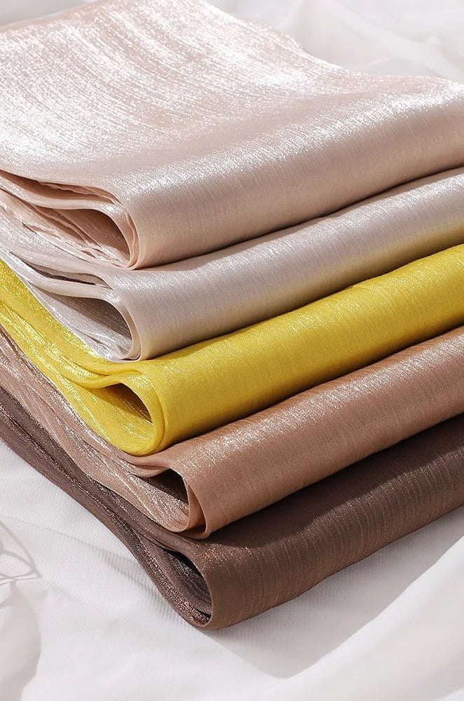 Shimmering Silk Chiffon hijab Kabayare