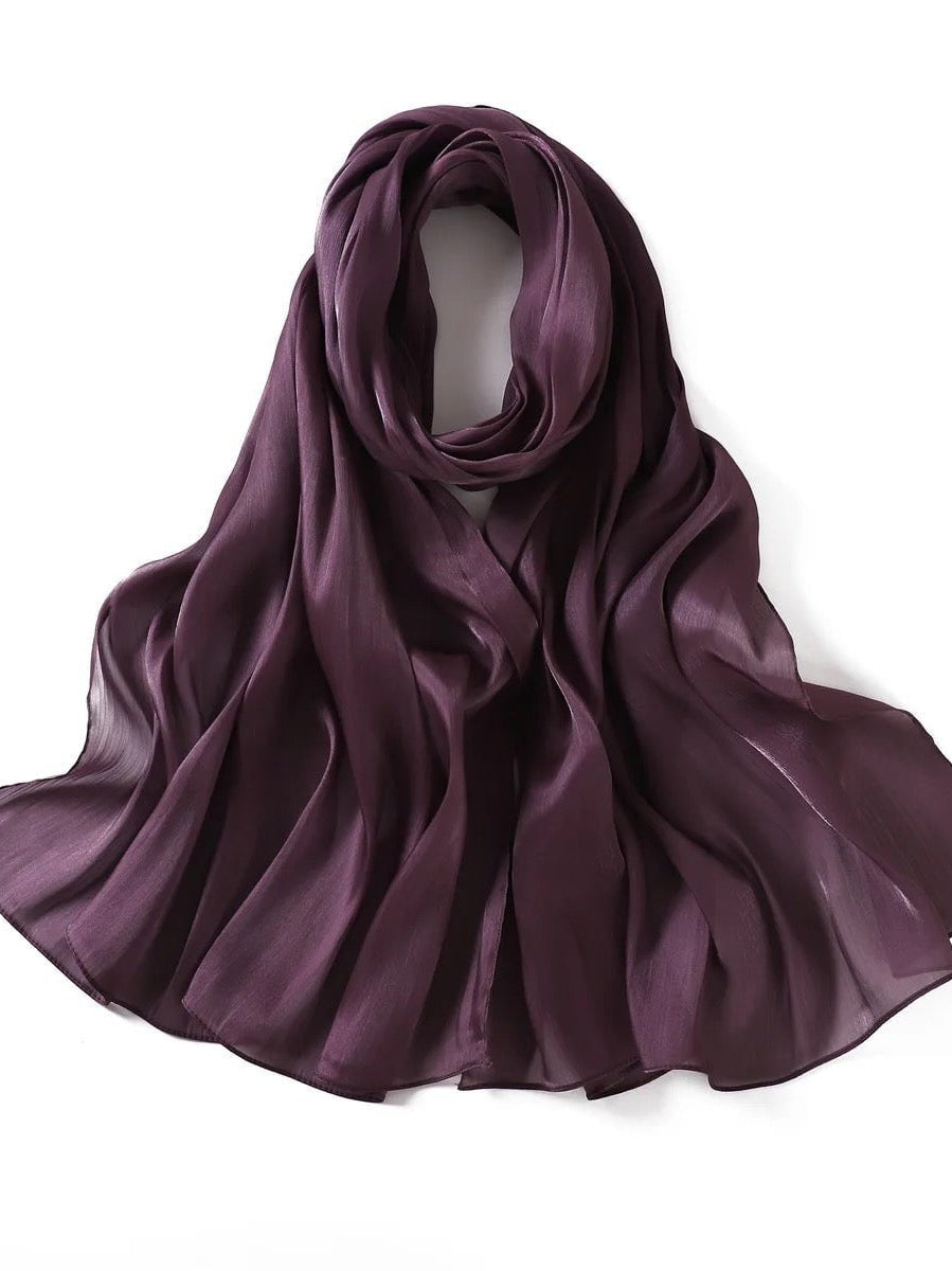 Shimmering Silk Chiffon hijab Kabayare