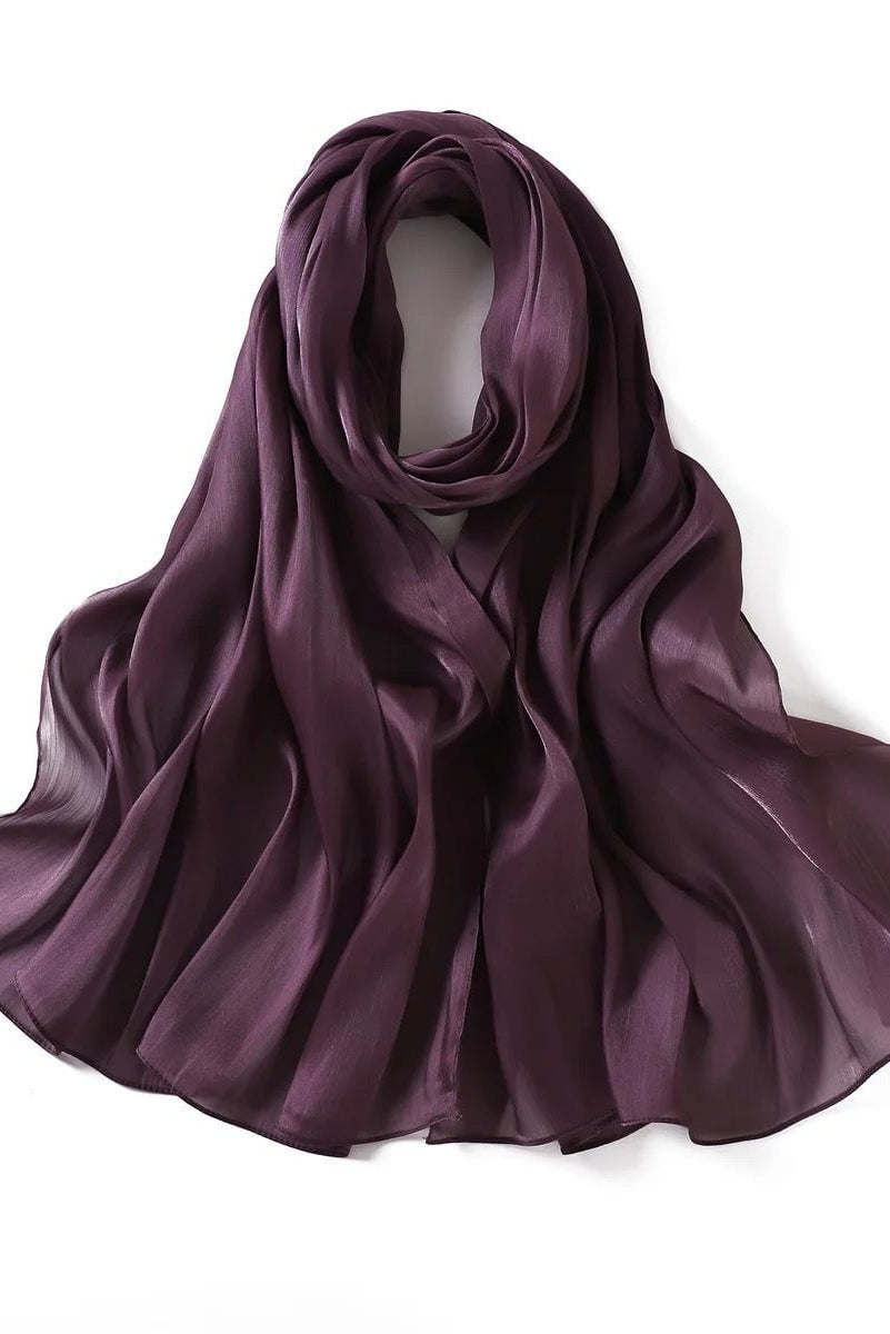 Shimmering Silk Chiffon hijab Kabayare