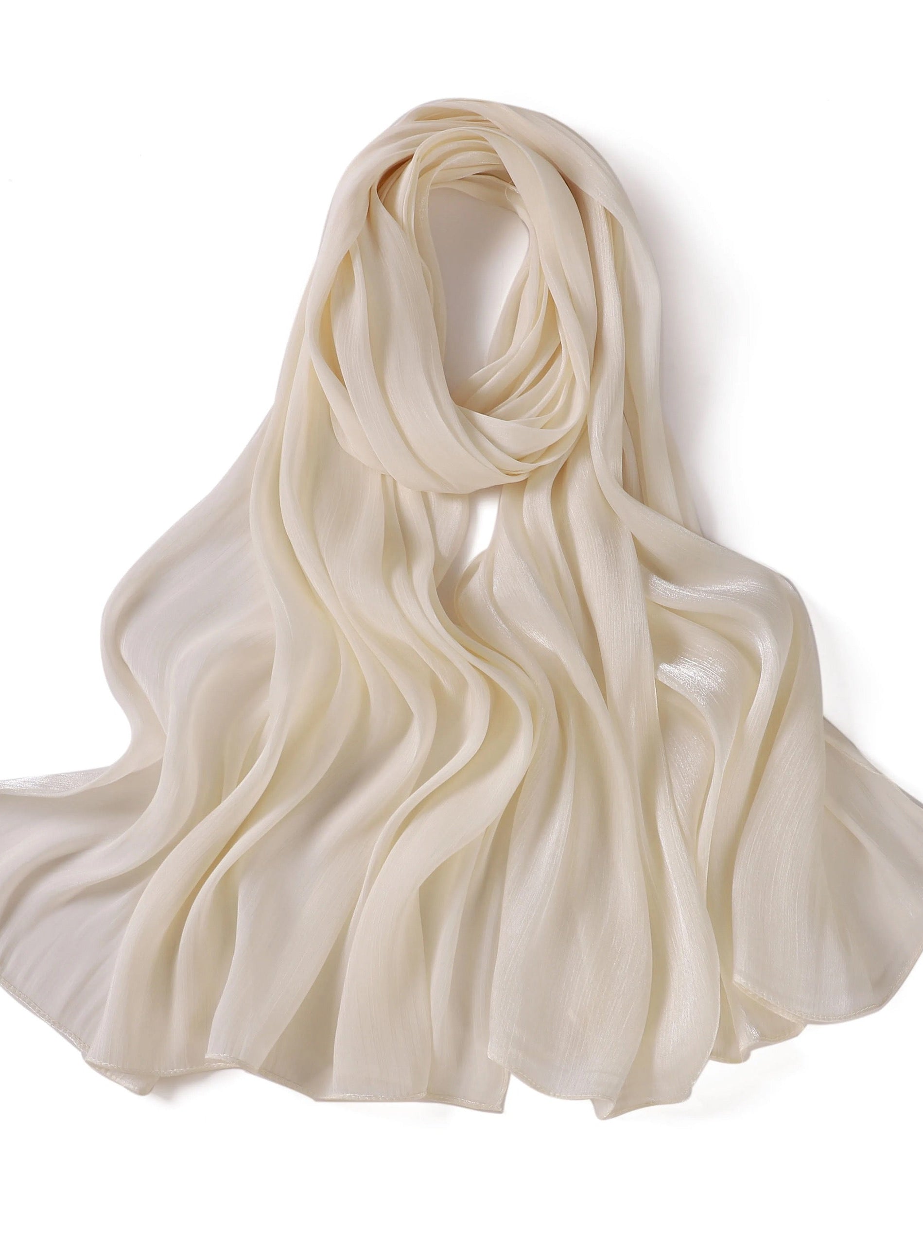 Shimmering Silk Chiffon hijab Kabayare