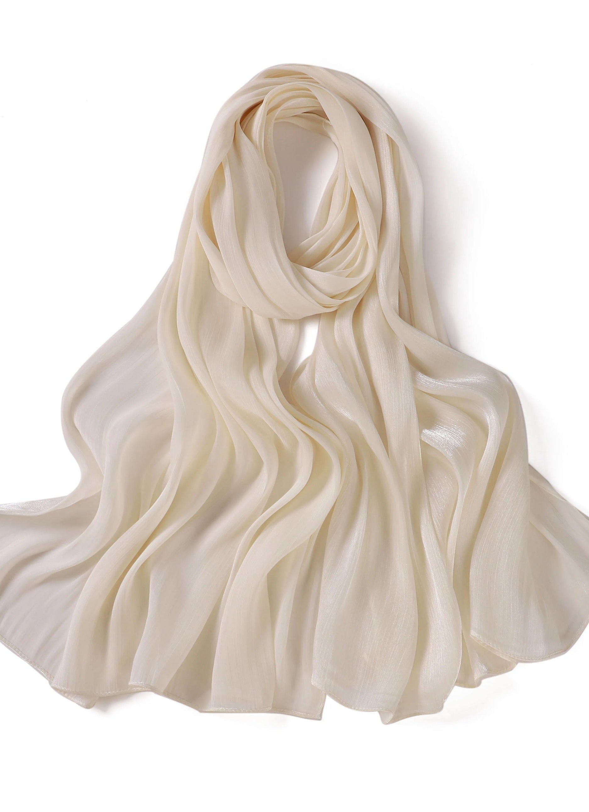 Shimmering Silk Chiffon hijab Kabayare