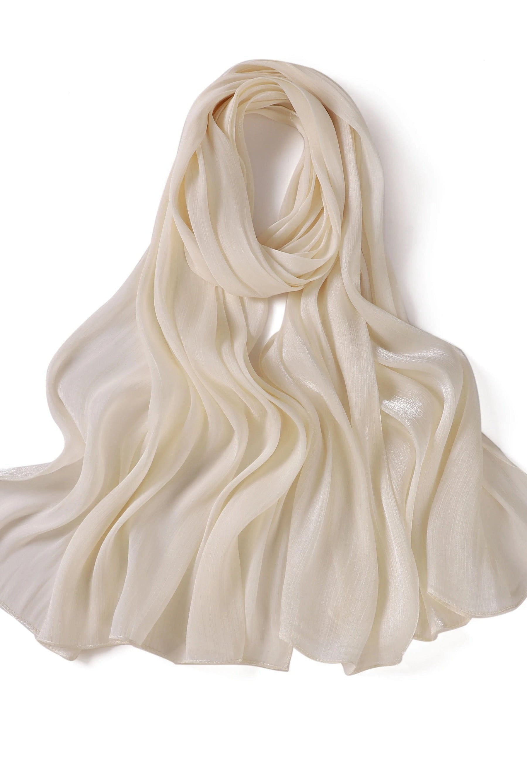 Shimmering Silk Chiffon hijab Kabayare