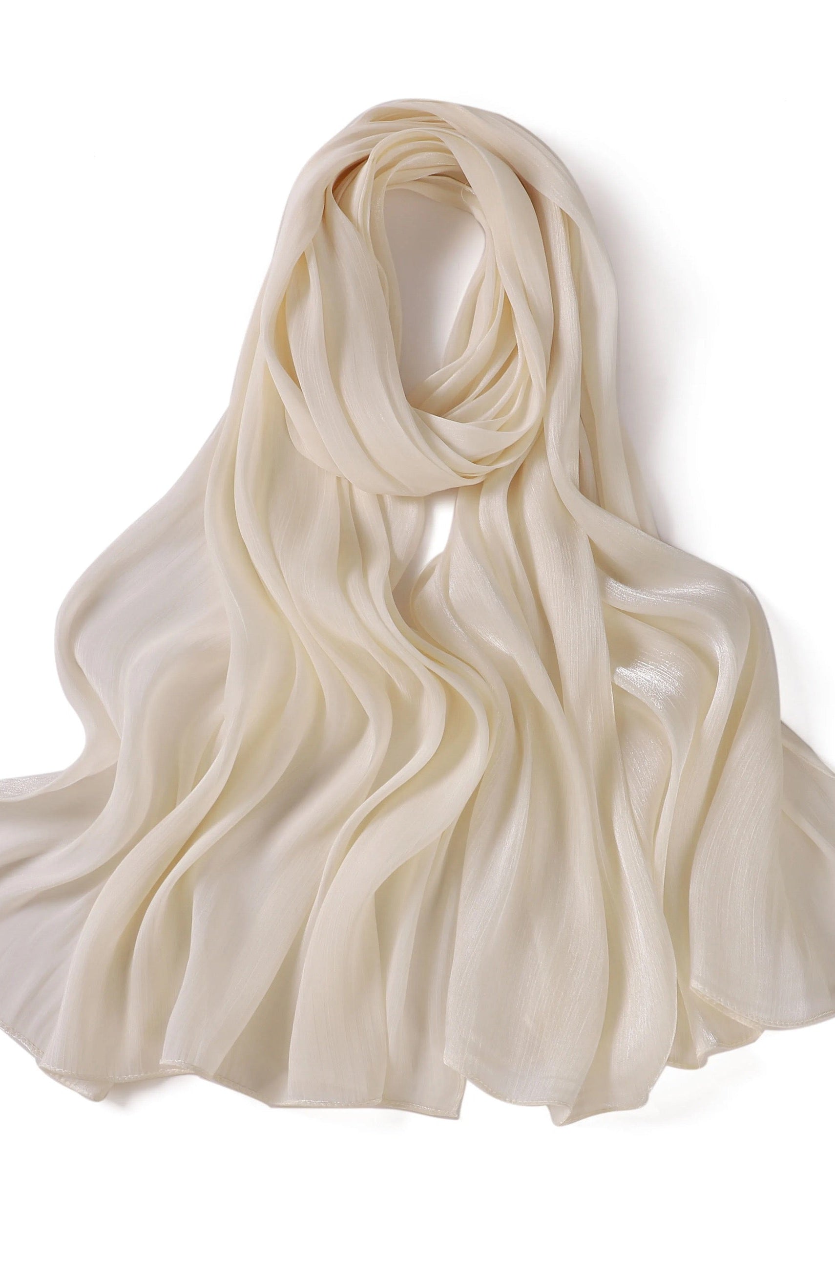 Shimmering Silk Chiffon hijab Kabayare