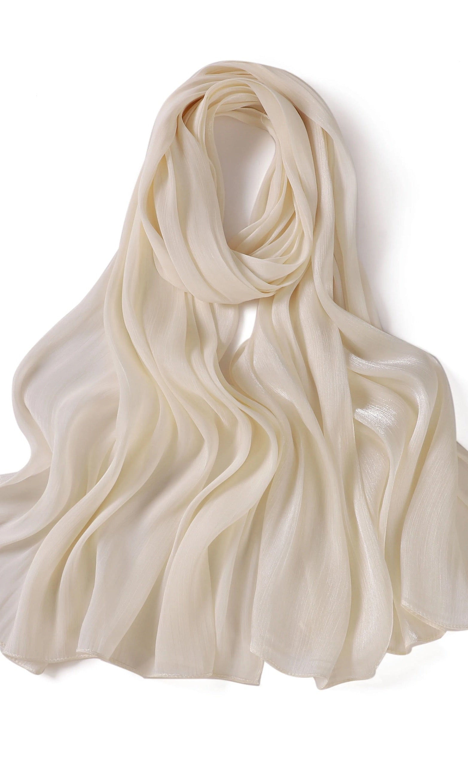 Shimmering Silk Chiffon hijab Kabayare