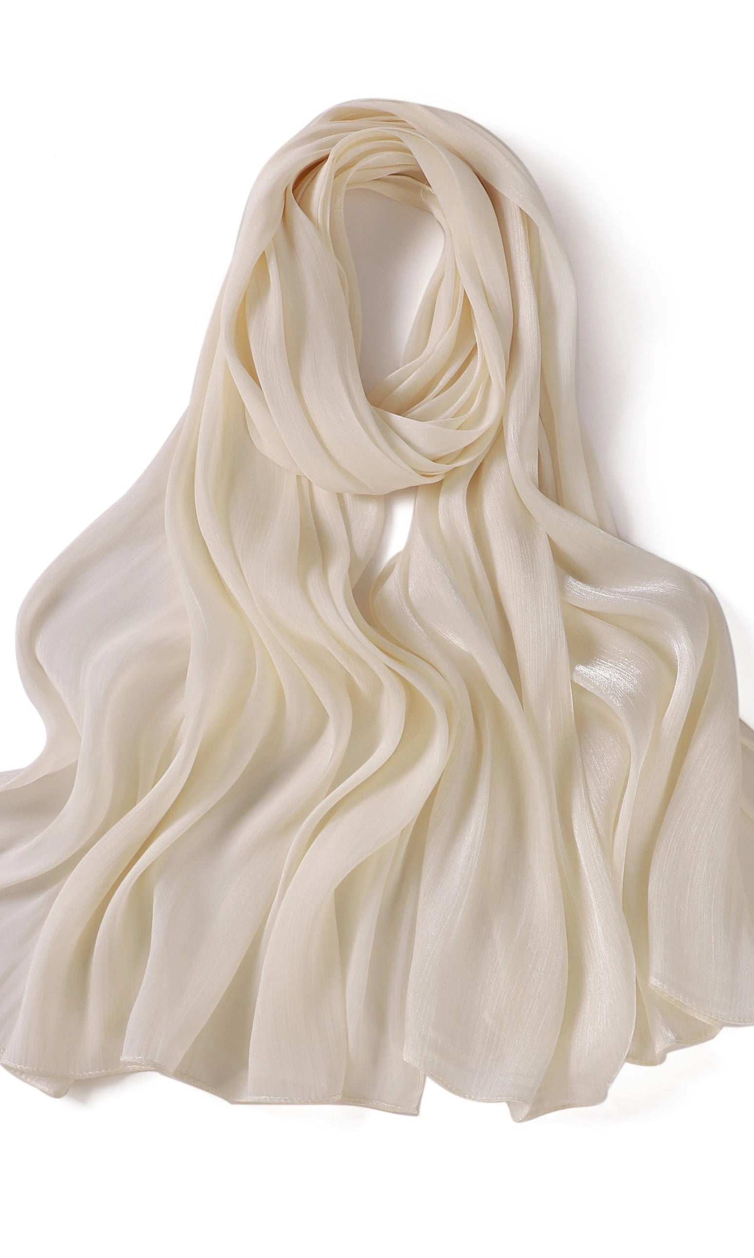 Shimmering Silk Chiffon hijab Kabayare