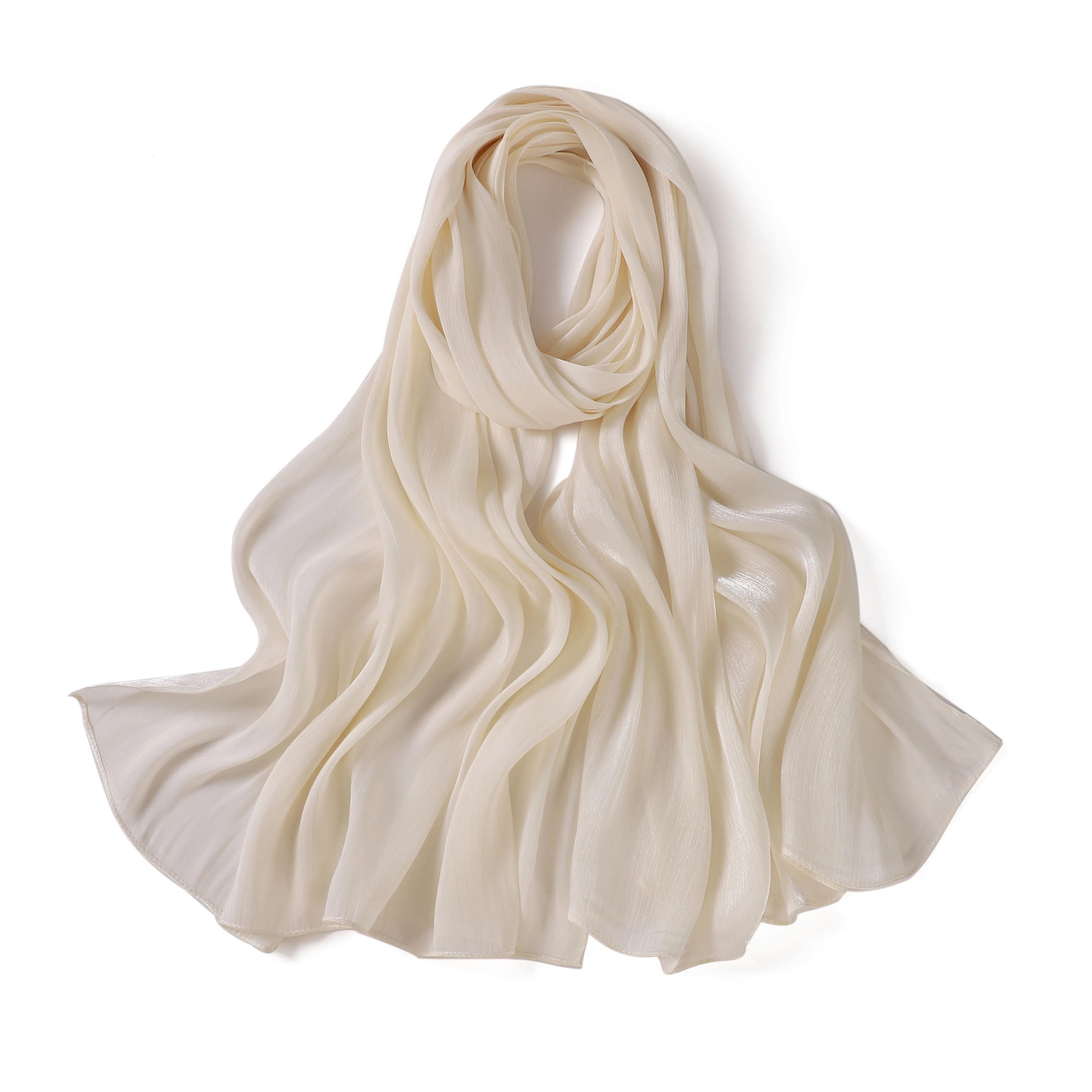 Shimmering Silk Chiffon hijab Kabayare