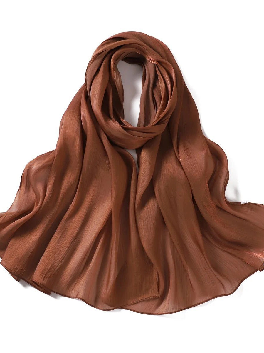 Shimmering Silk Chiffon hijab Kabayare