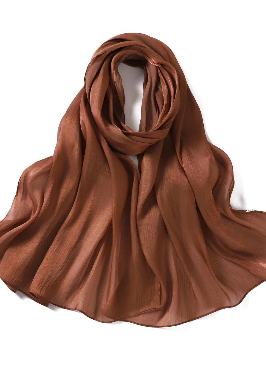 Shimmering Silk Chiffon hijab Kabayare
