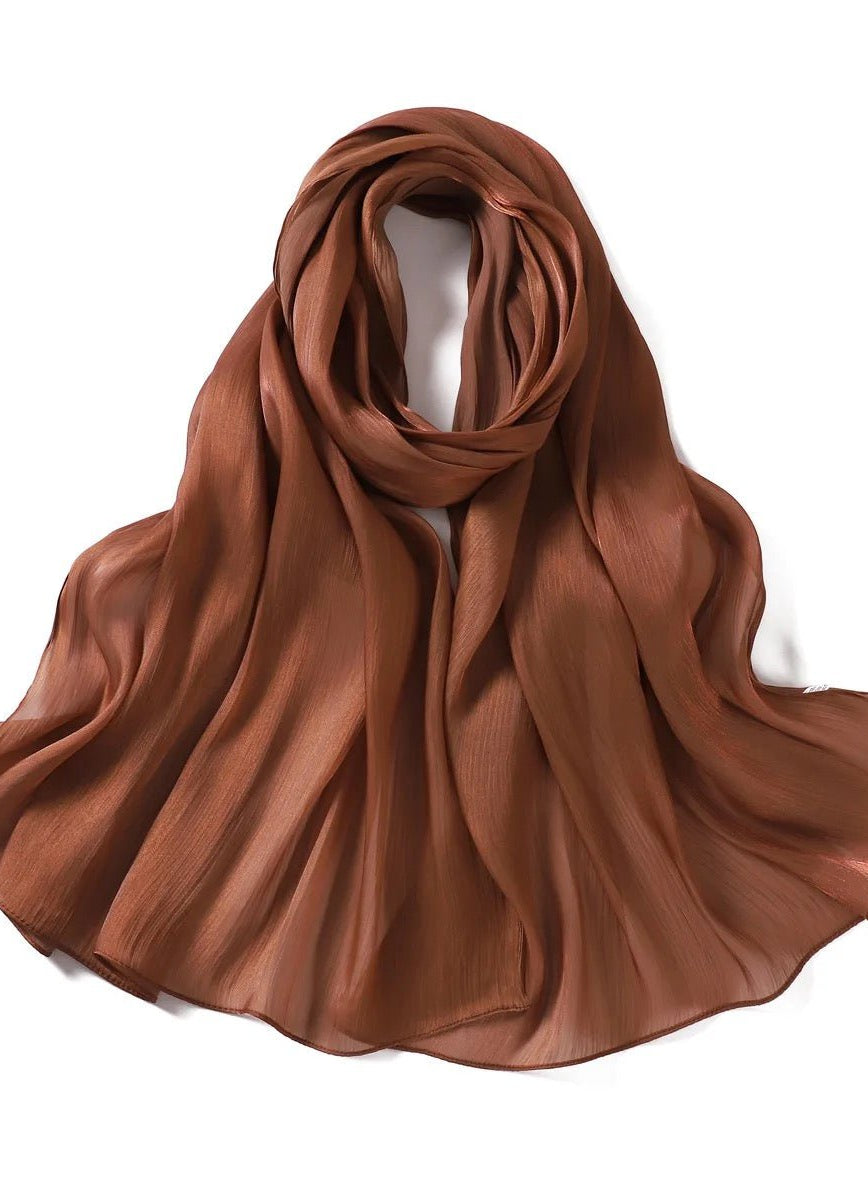 Shimmering Silk Chiffon hijab Kabayare