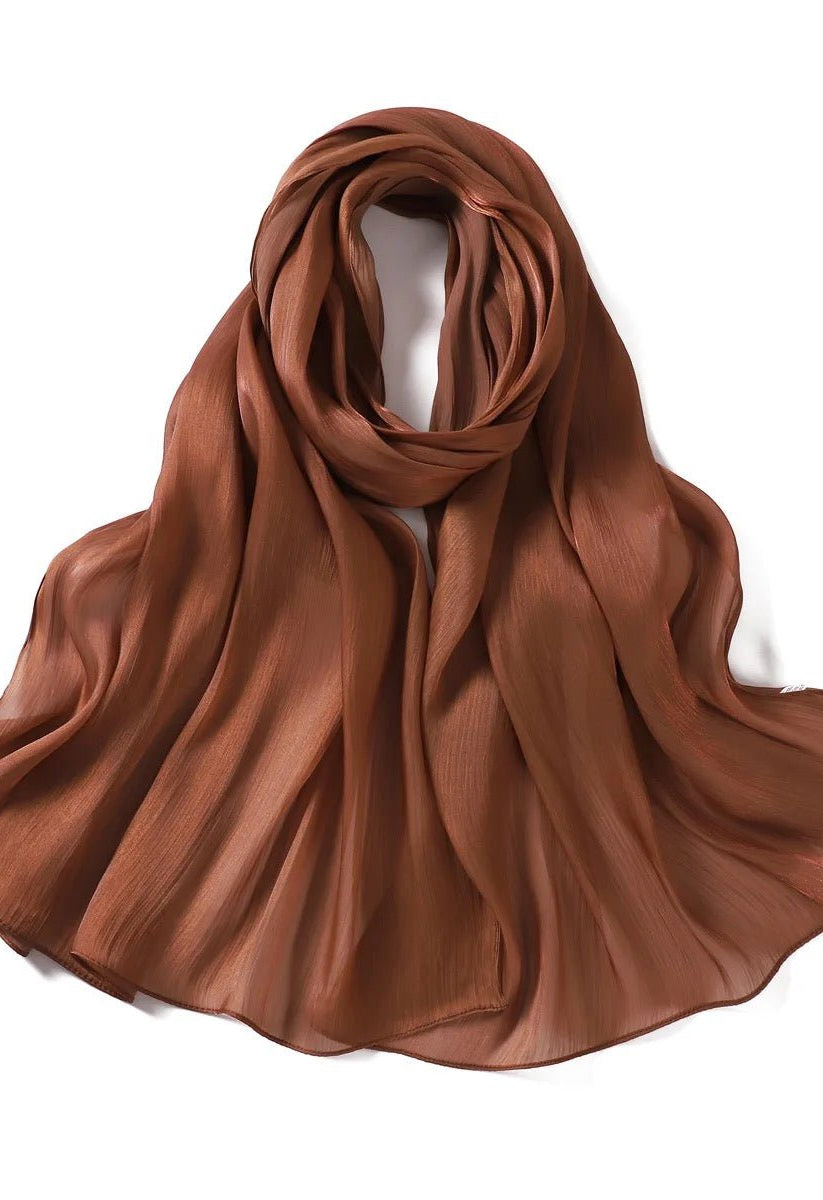 Shimmering Silk Chiffon hijab Kabayare