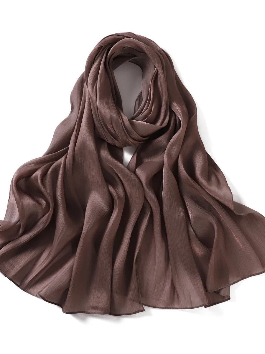 Shimmering Silk Chiffon hijab Kabayare