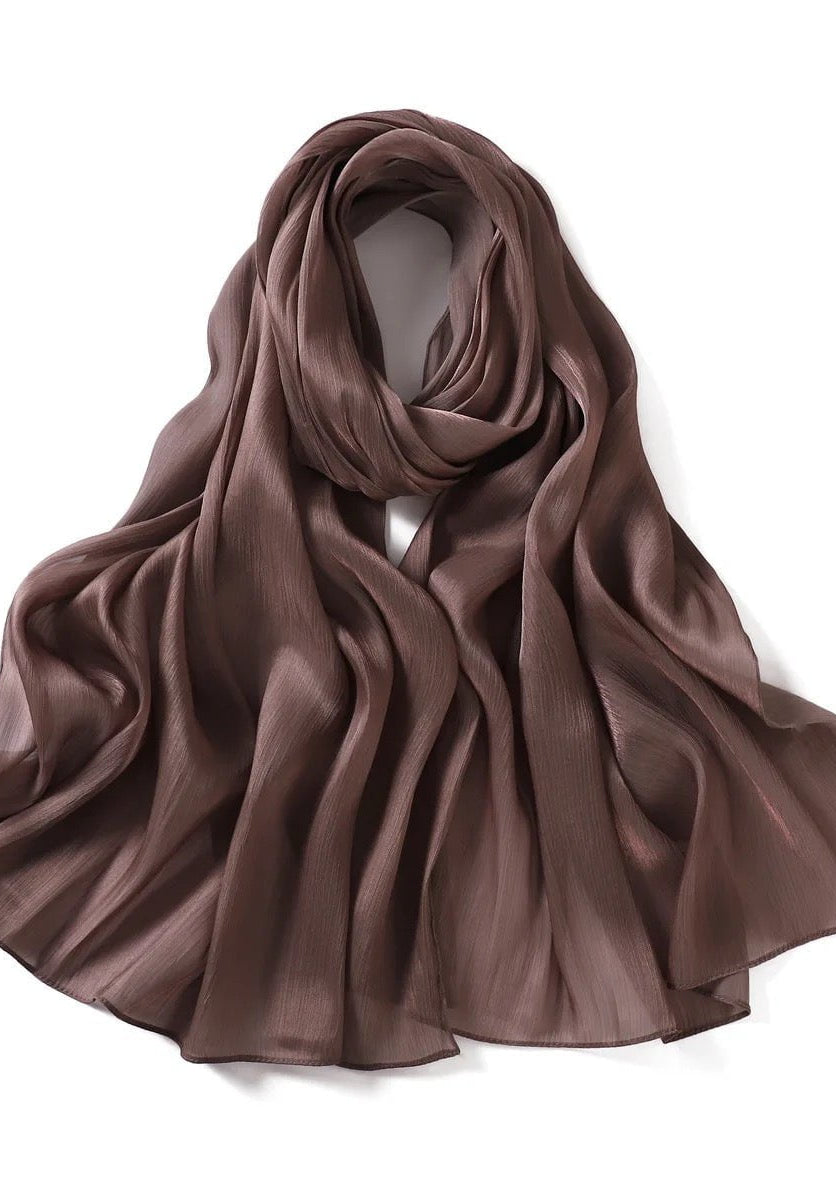 Shimmering Silk Chiffon hijab Kabayare