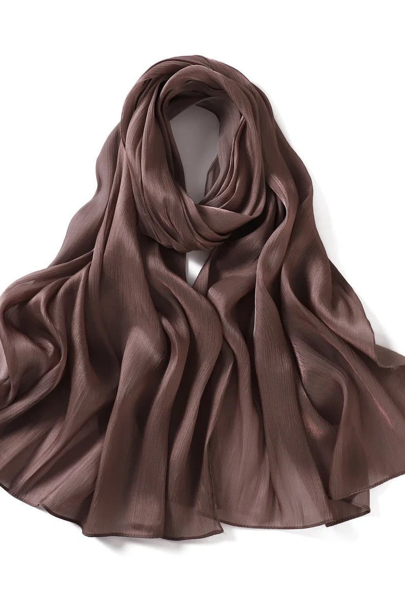 Shimmering Silk Chiffon hijab Kabayare