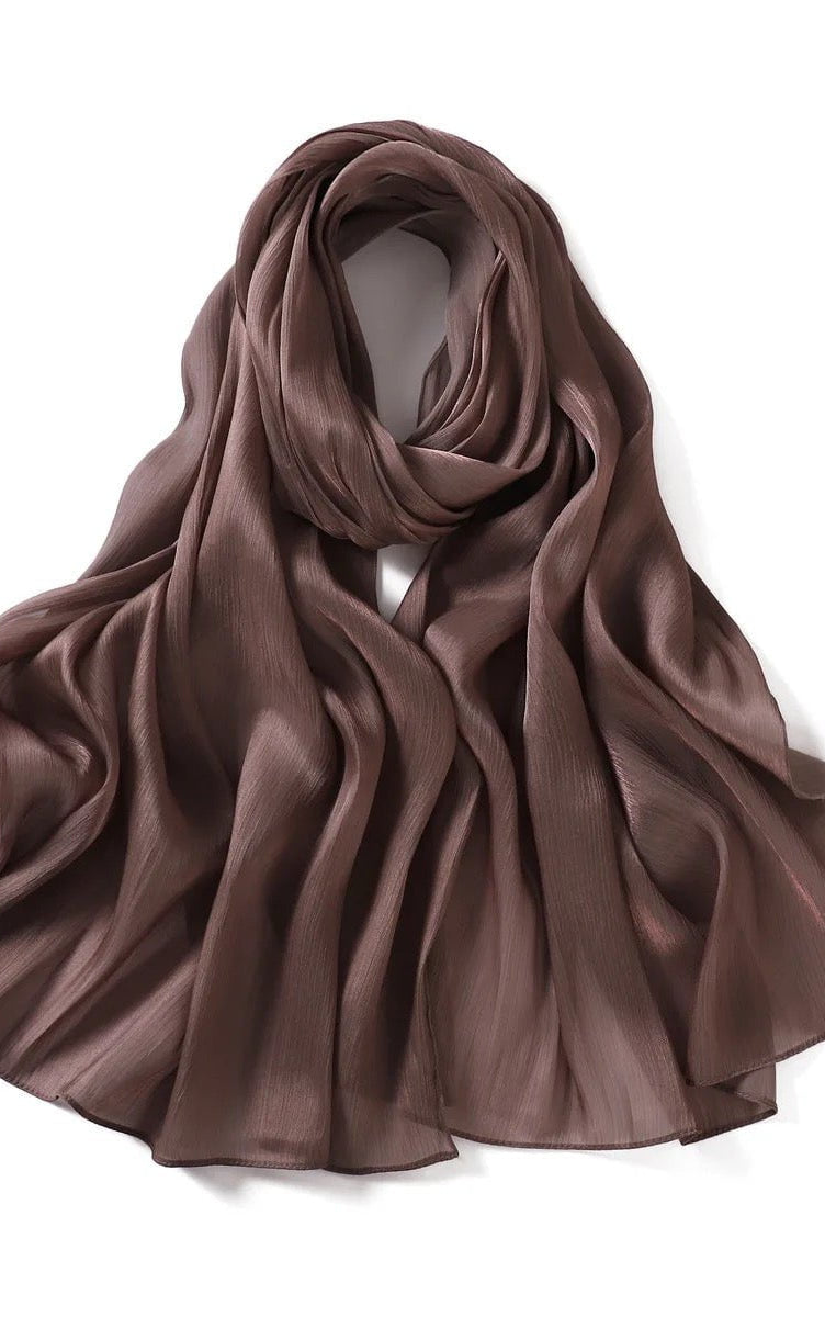 Shimmering Silk Chiffon hijab Kabayare