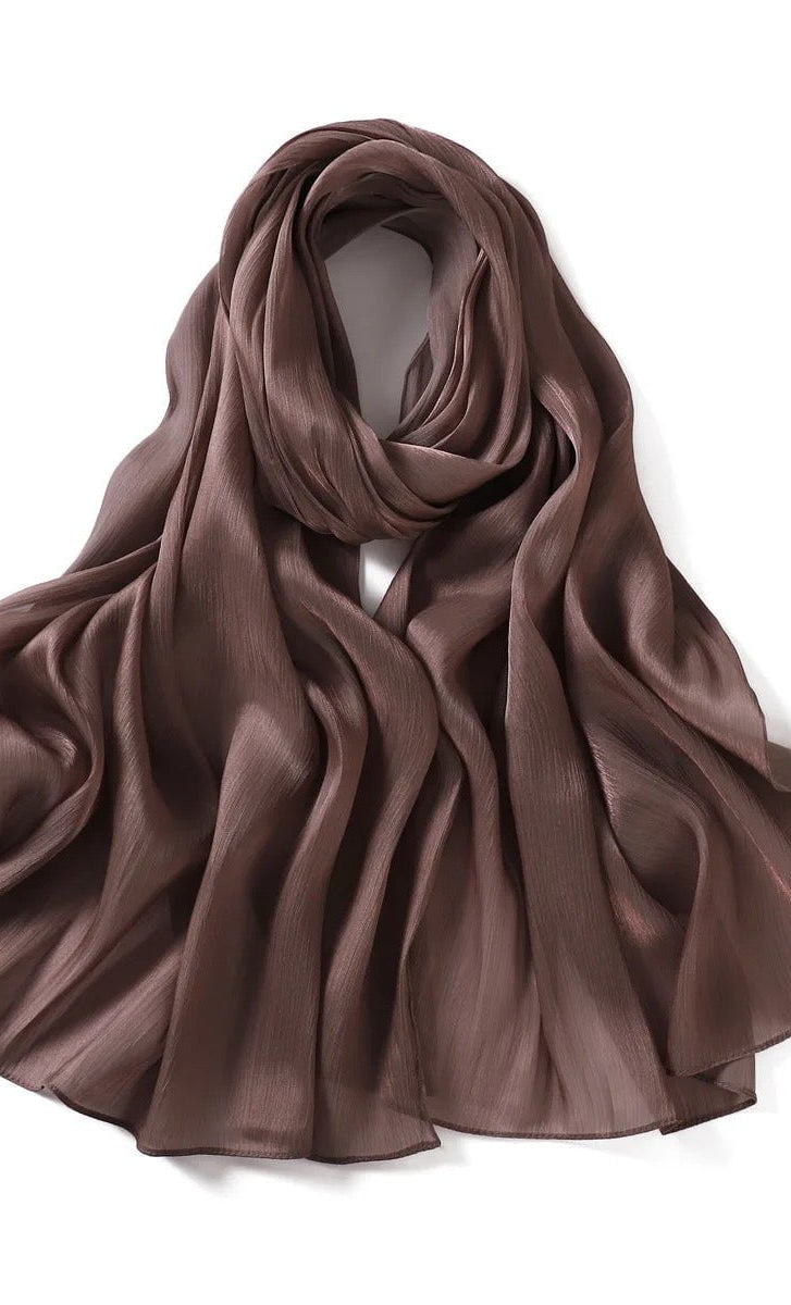 Shimmering Silk Chiffon hijab Kabayare