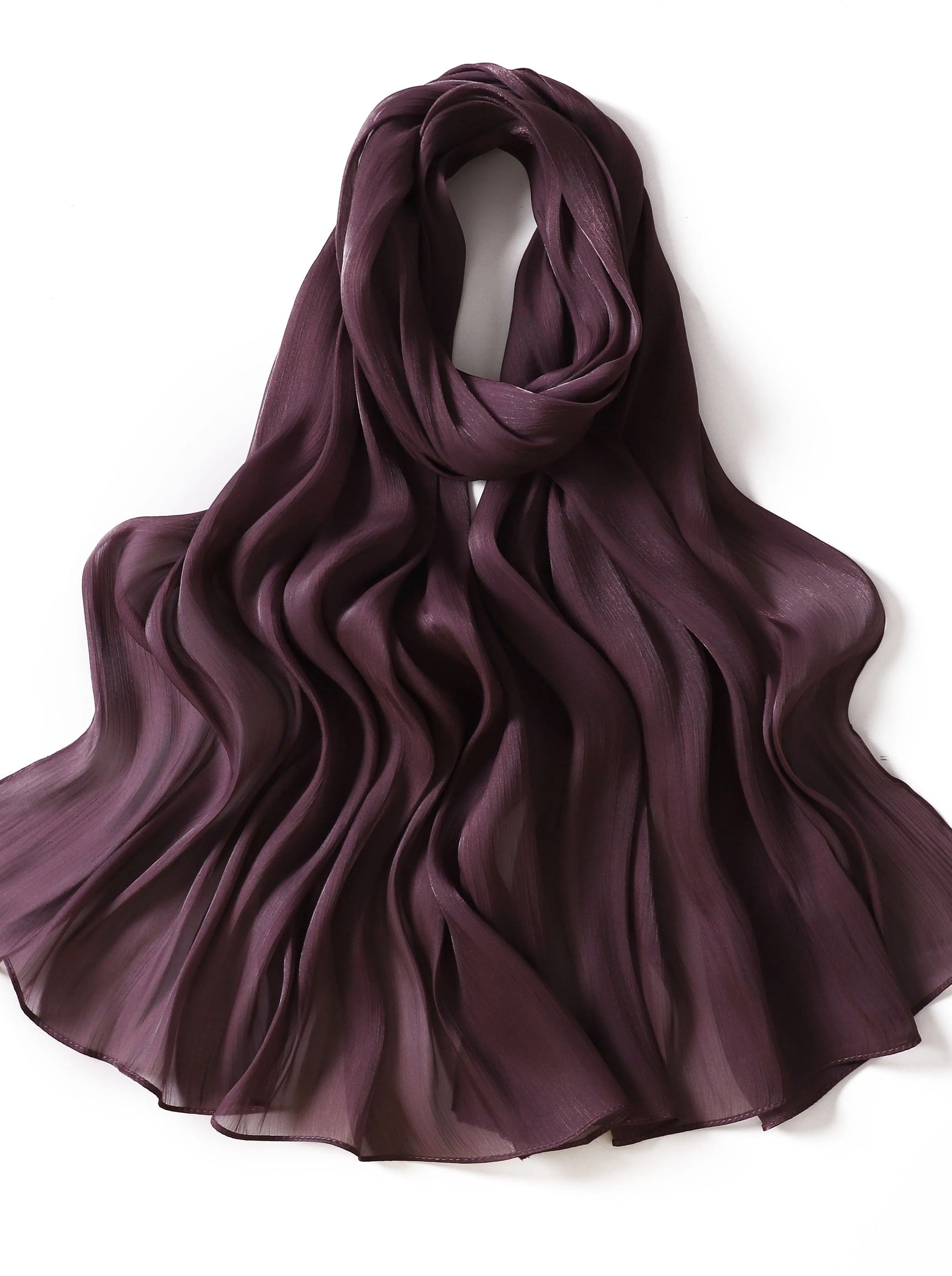Shimmering Silk Chiffon hijab Kabayare
