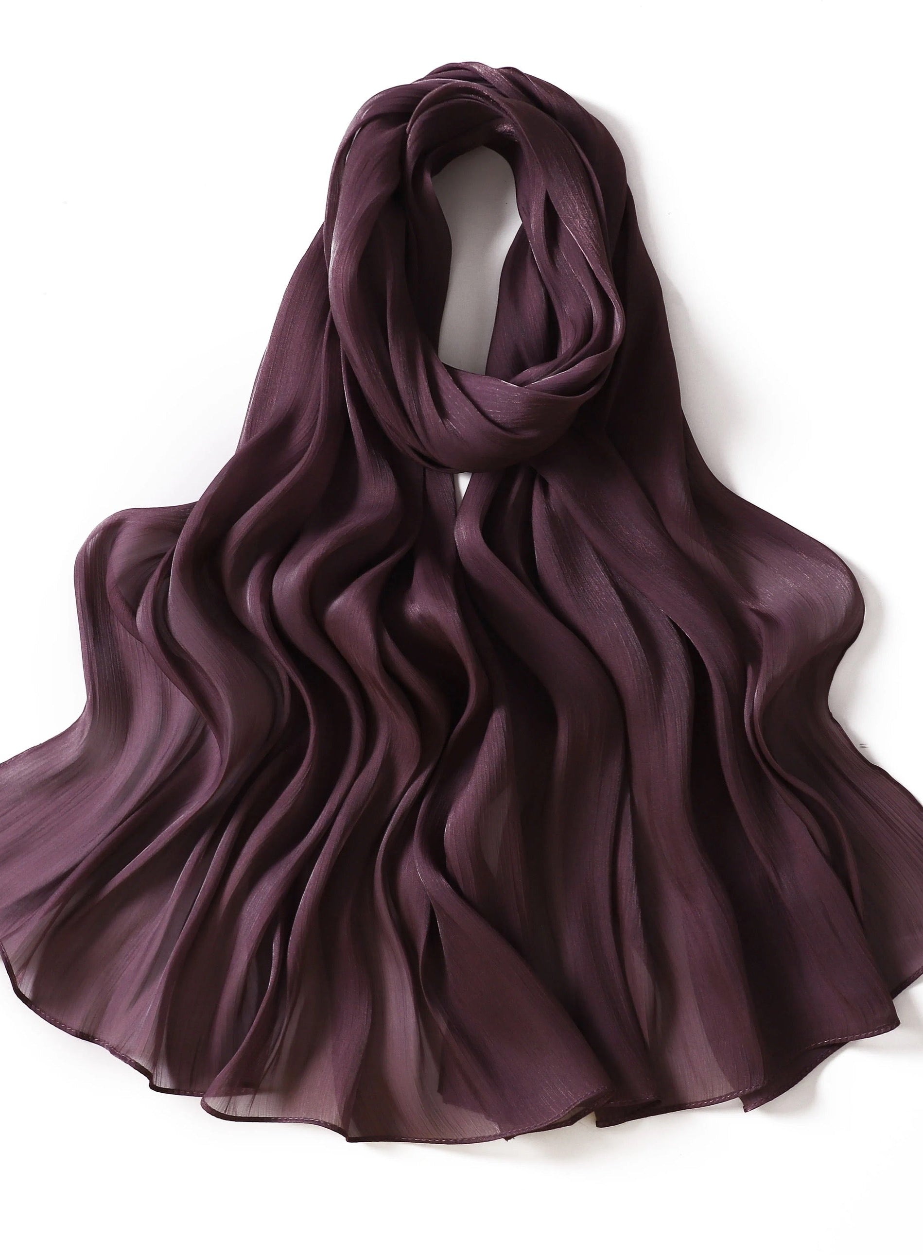 Shimmering Silk Chiffon hijab Kabayare