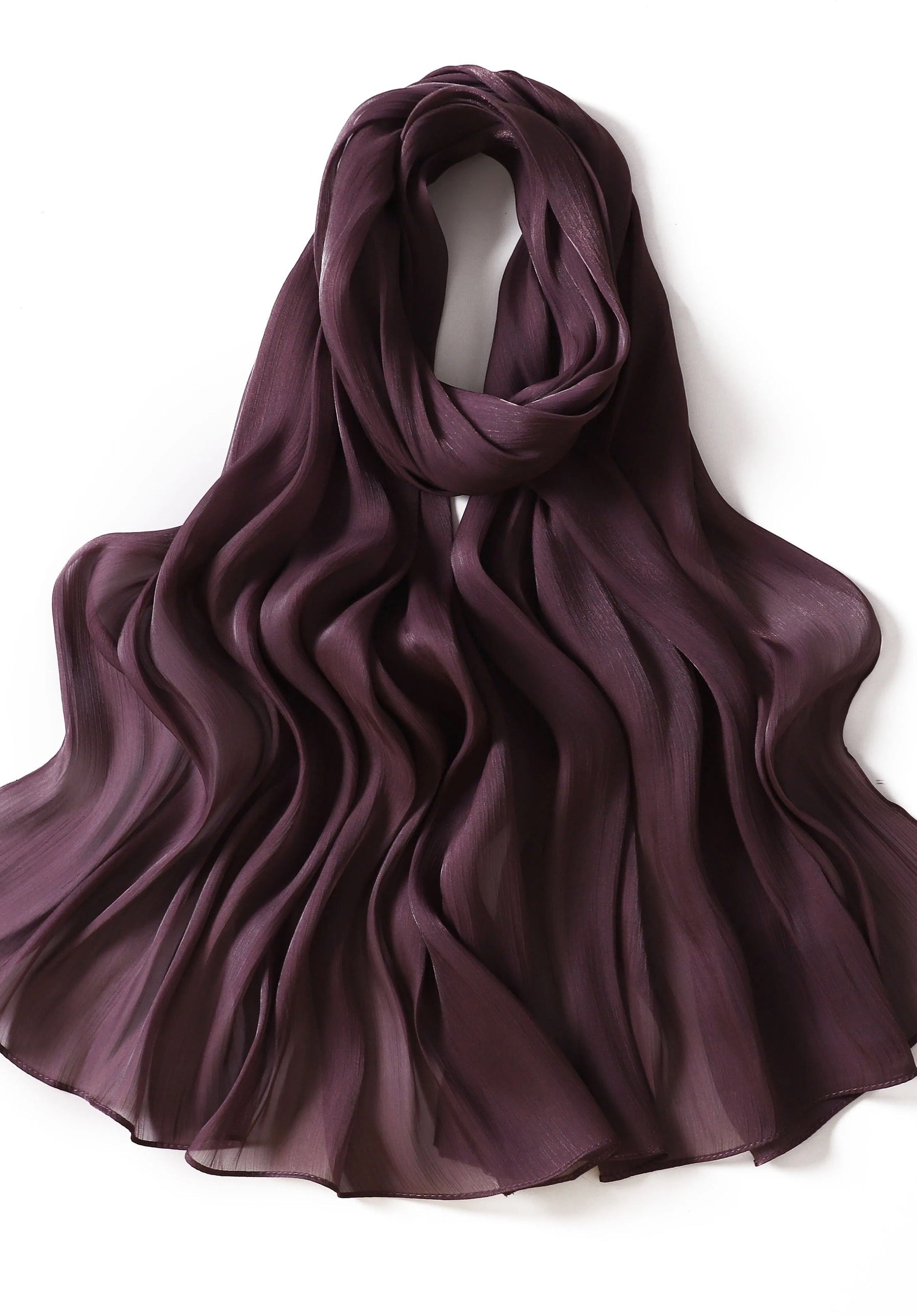Shimmering Silk Chiffon hijab Kabayare