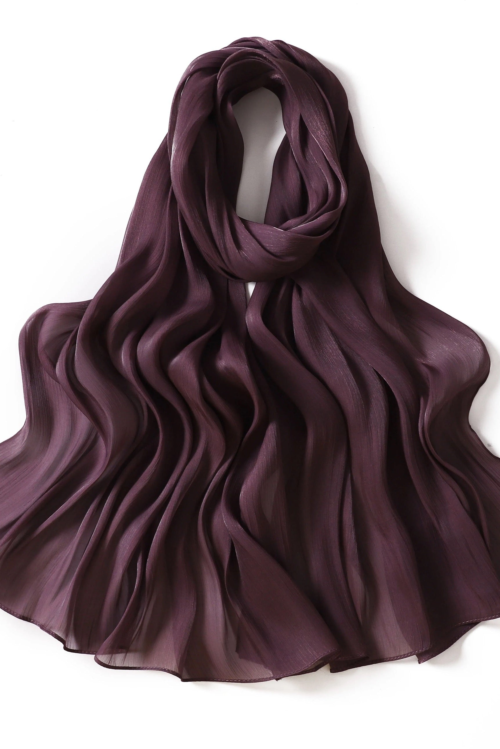 Shimmering Silk Chiffon hijab Kabayare