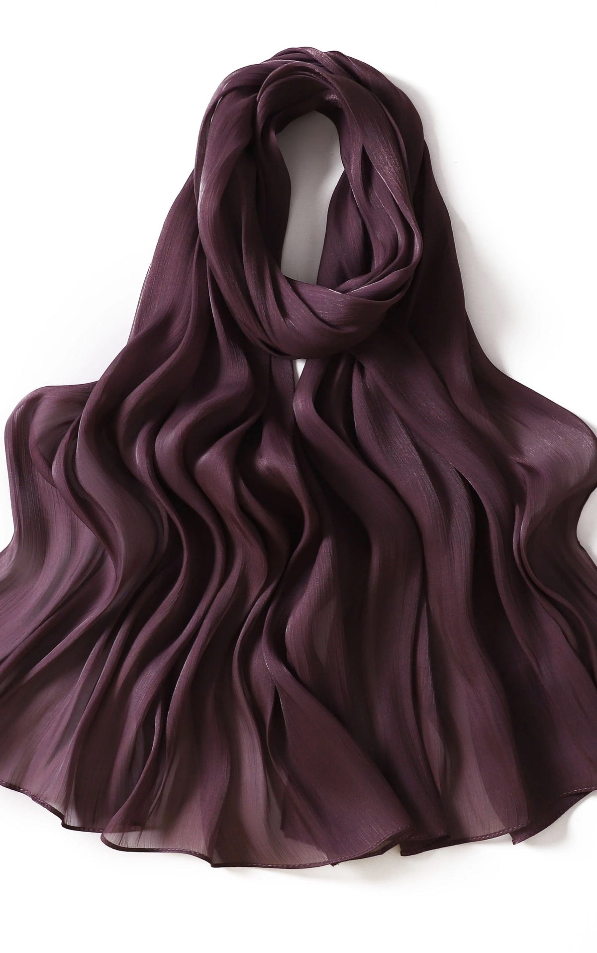 Shimmering Silk Chiffon hijab Kabayare