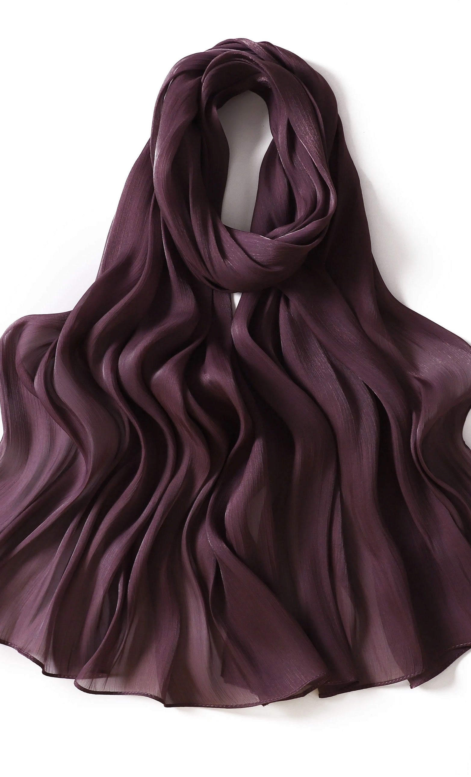 Shimmering Silk Chiffon hijab Kabayare