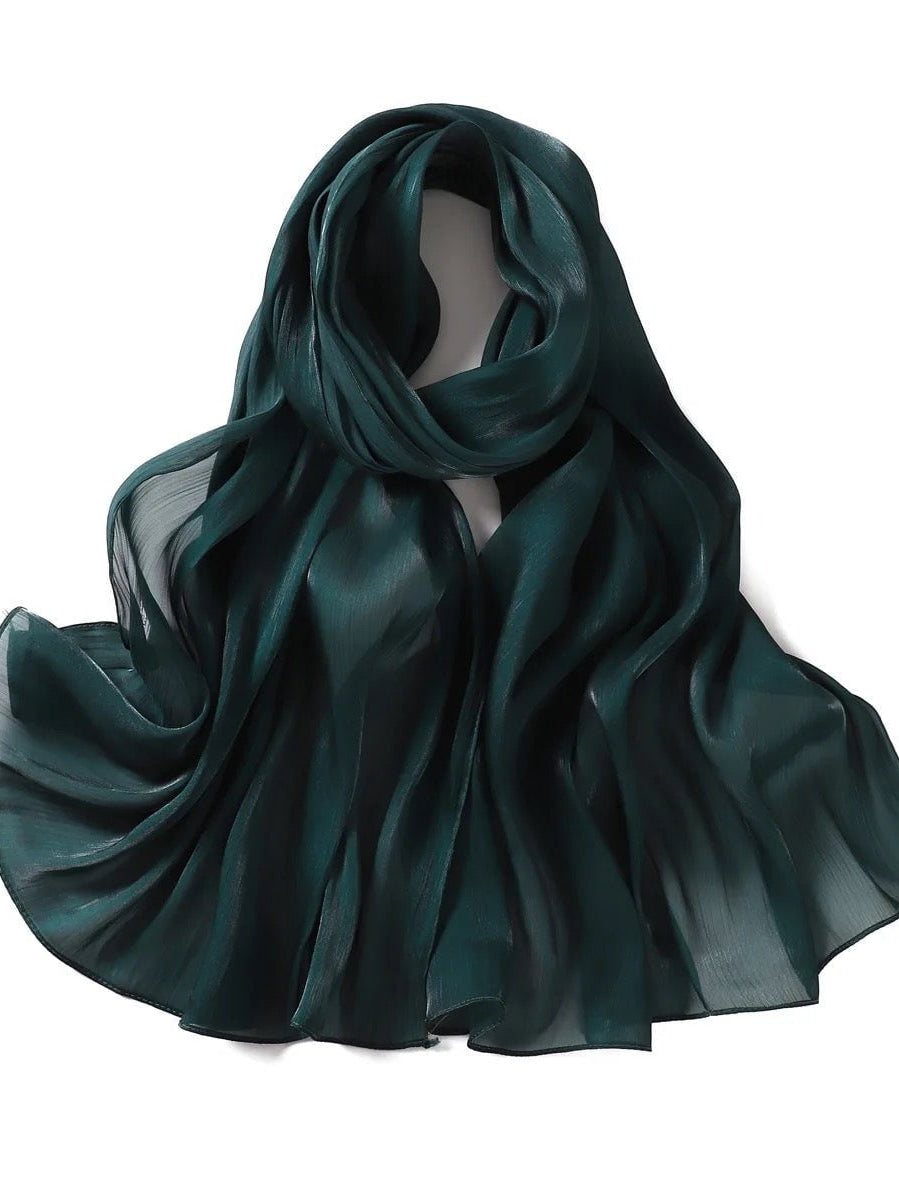 Shimmering Silk Chiffon hijab Kabayare