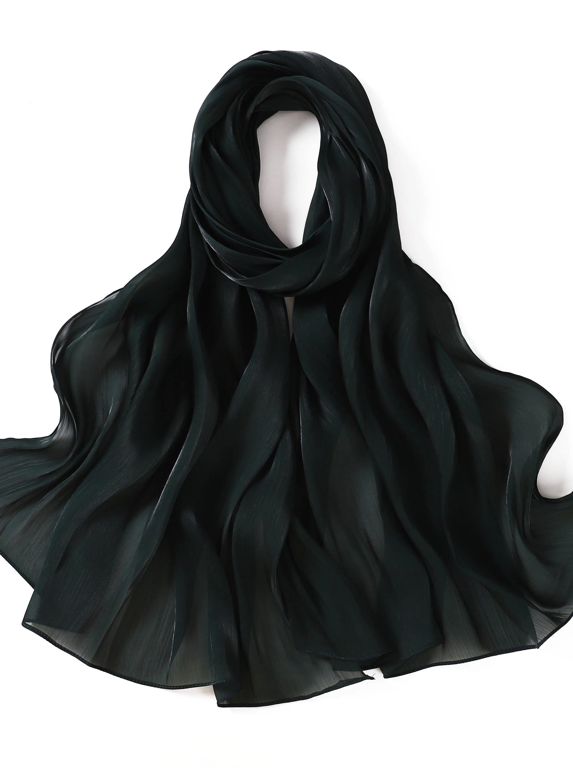 Shimmering Silk Chiffon hijab Kabayare