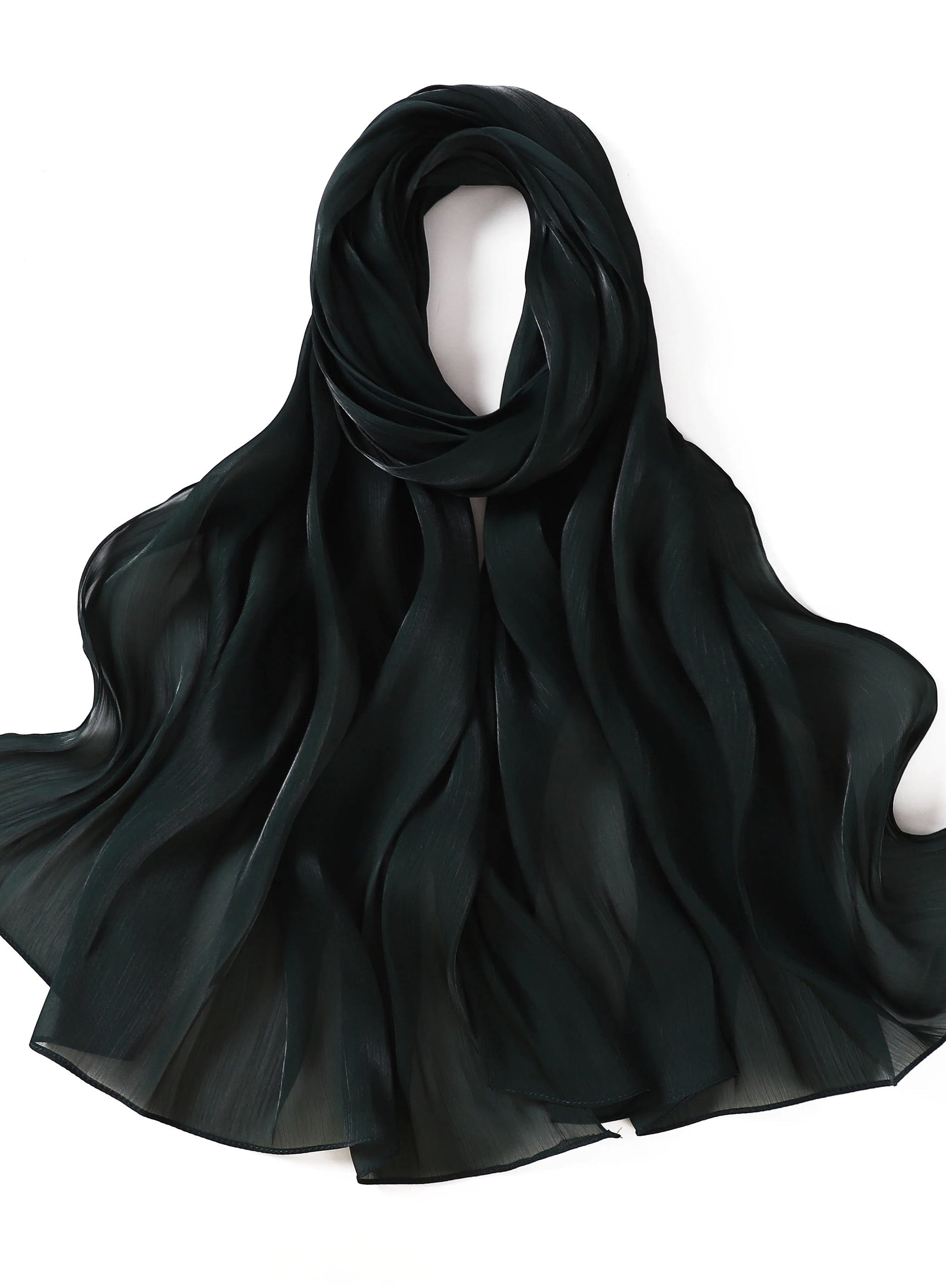 Shimmering Silk Chiffon hijab Kabayare