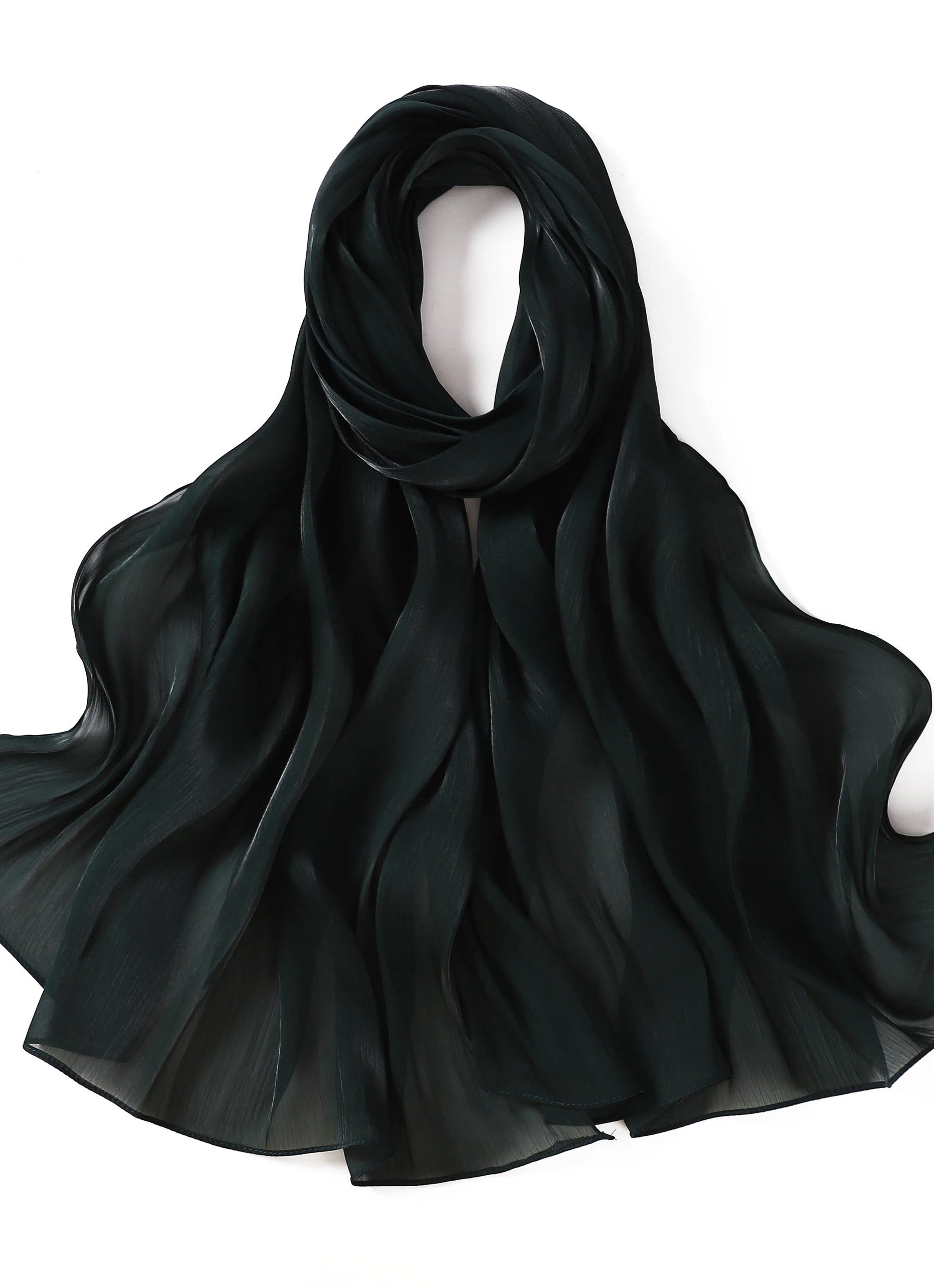 Shimmering Silk Chiffon hijab Kabayare