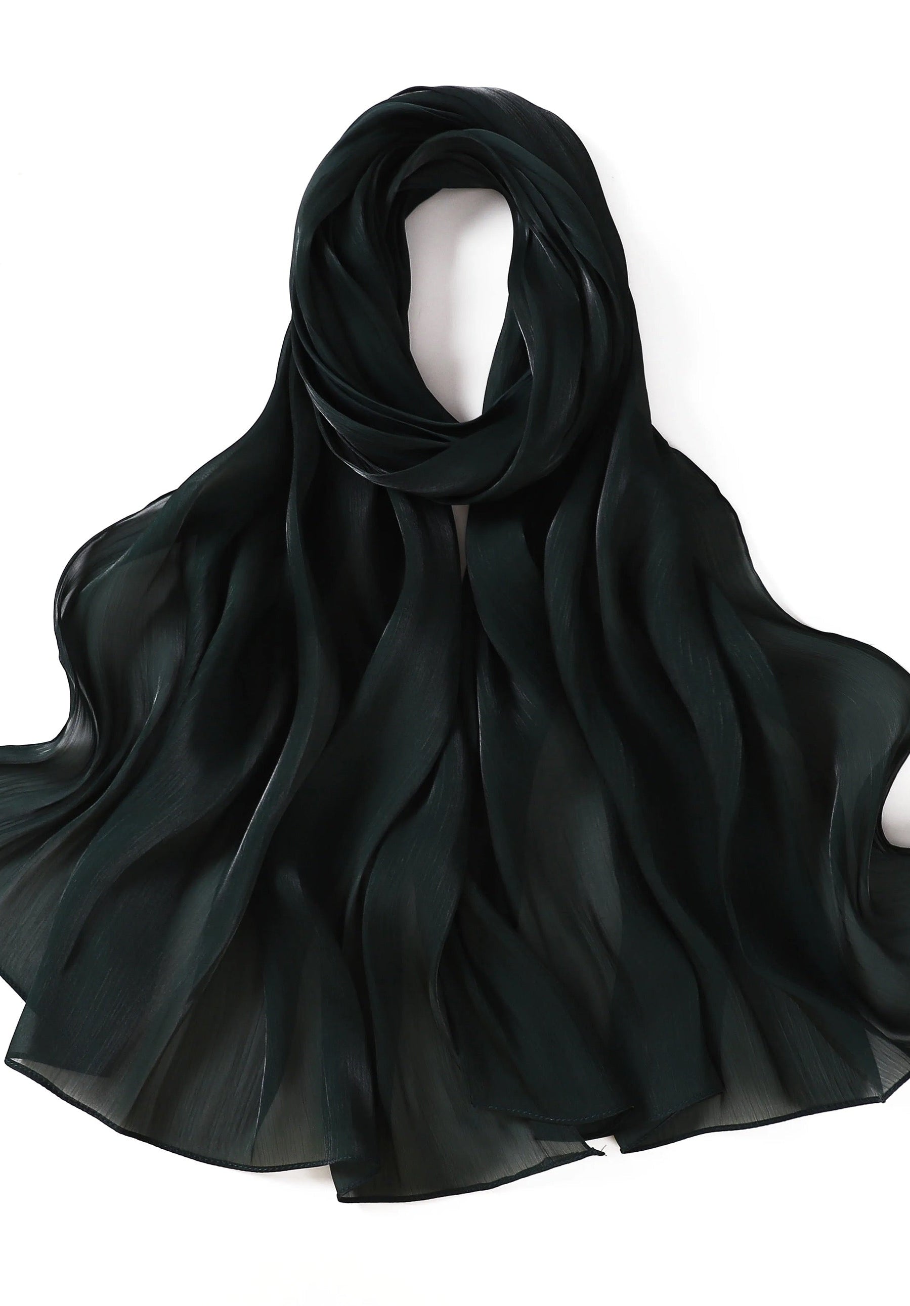 Shimmering Silk Chiffon hijab Kabayare
