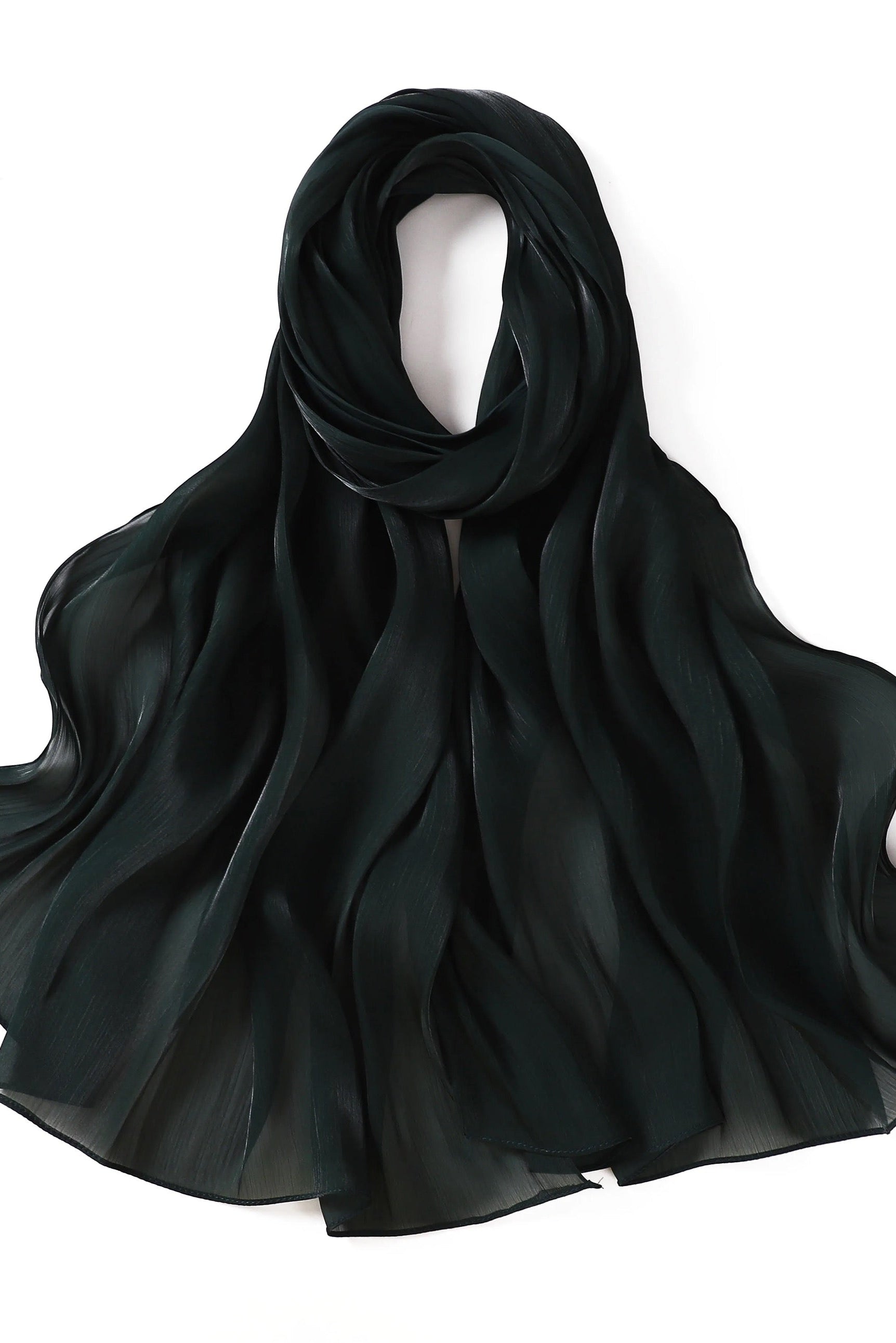 Shimmering Silk Chiffon hijab Kabayare
