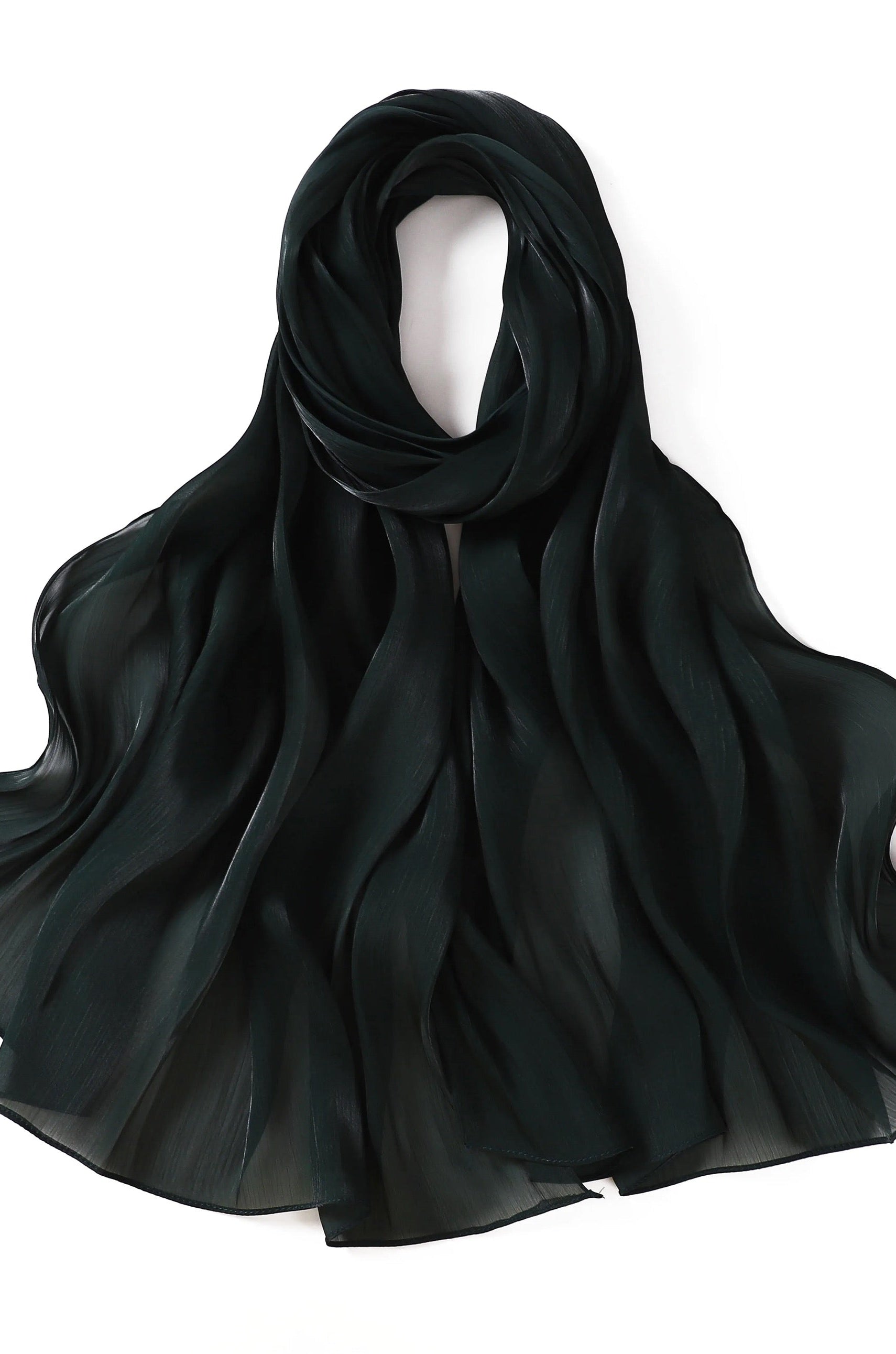 Shimmering Silk Chiffon hijab Kabayare